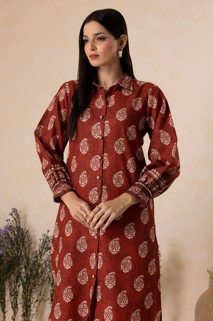 Zellbury | Unstitched 2 Pc Printed Embroidered Khaddar Collection