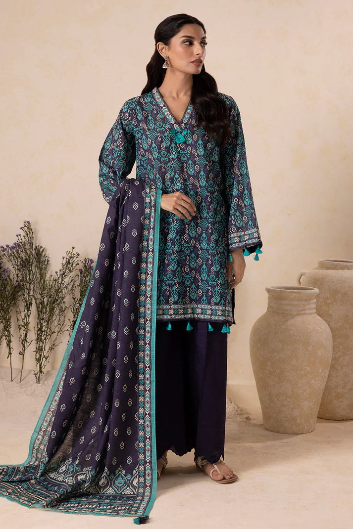 Zellbury | Unstitched 3 Pc Digital Printed Karandi Collection