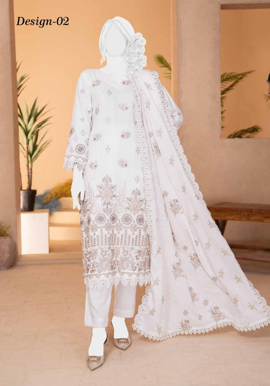 Deda Zaib | Premium Winter Collection by ABC – 3PC Unstitched Embroidered Winter Dress