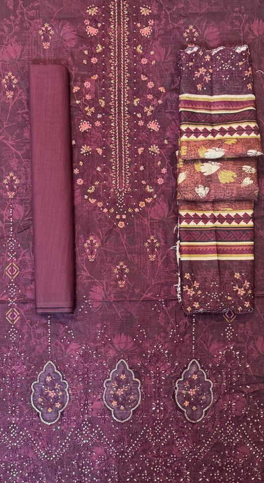 Riwayat | Unstitched 3pc Embroidered Khaddar Collection