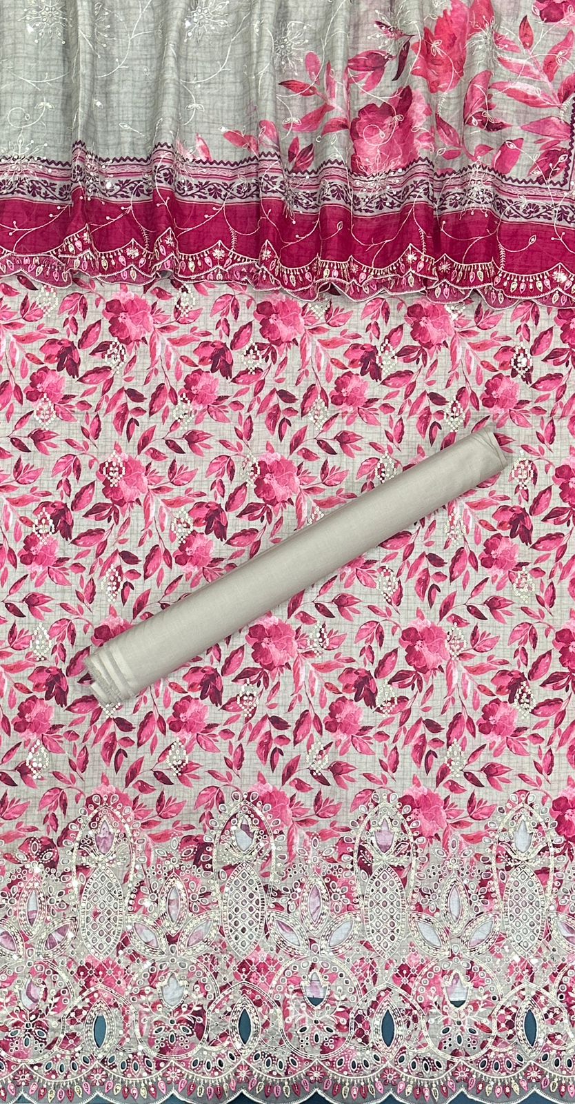 Bin Saeed | Unstitched 3-Piece Embroidered Cotton