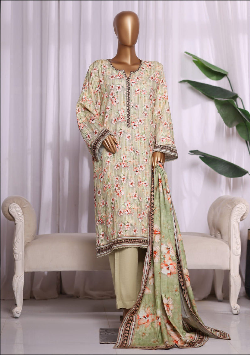 Bin Saeed | Stitched 3PC Printed Khaddar Collection
