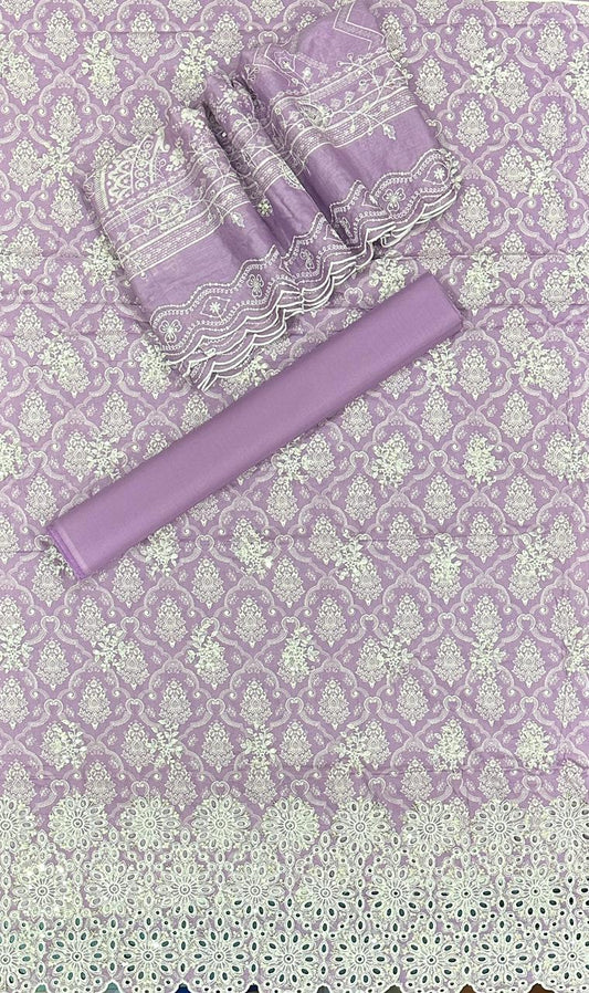Bin Saeed  | Unstitched 3-Piece Embroidered Cotton