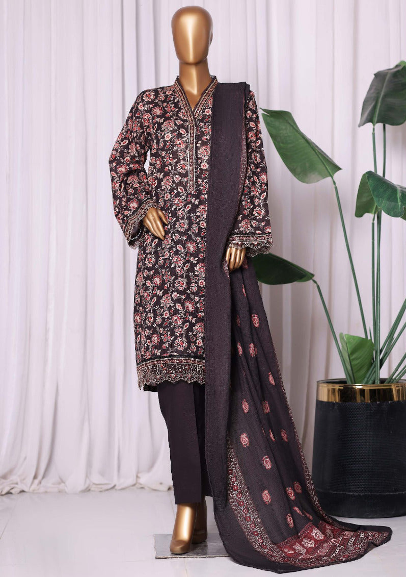 Bin Saeed | Stitched 3pc Embroidered Khaddar Collection
