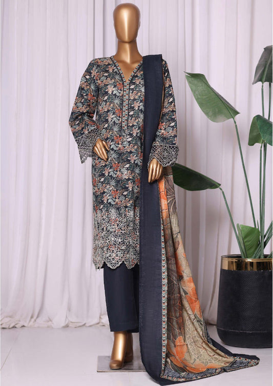 Bin Saeed | Stitched 3pc Embroidered Khaddar Collection