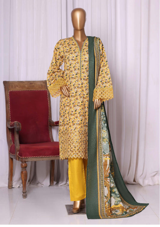 Bin Saeed | Stitched 3pc Embroidered Khaddar Collection