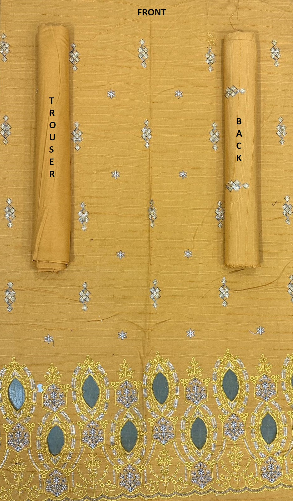 Marina | Wool 2PC Unstitched Embroidered Collection by ABC
