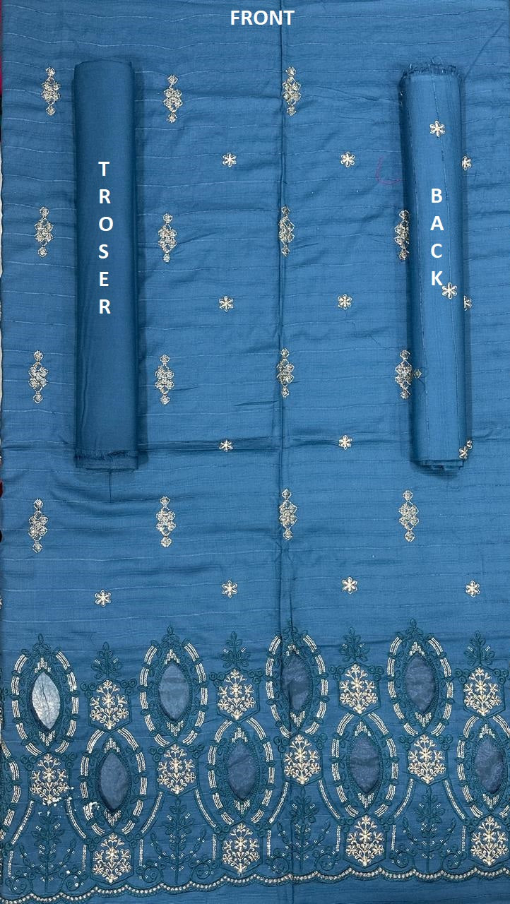Marina | Wool 2PC Unstitched Embroidered Collection by ABC