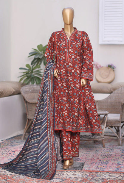 Bin Saeed | Stitched 3PC Printed Khaddar Frock Collection