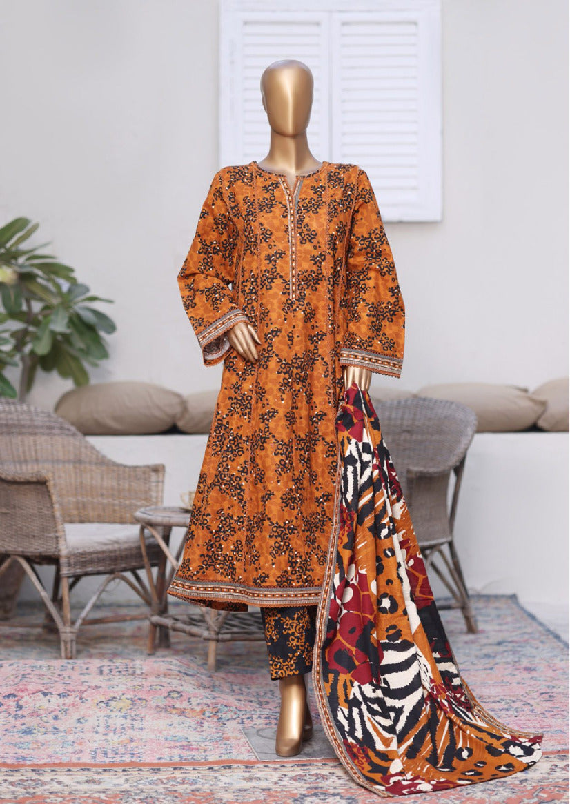 Bin Saeed | Stitched 3PC Printed Khaddar Frock Collection