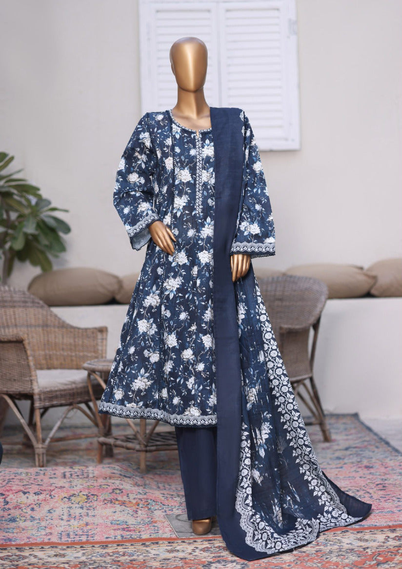Bin Saeed | Stitched 3PC Printed Khaddar Frock Collection
