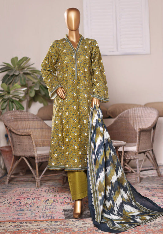 Bin Saeed | Stitched 3PC Printed Khaddar Frock Collection