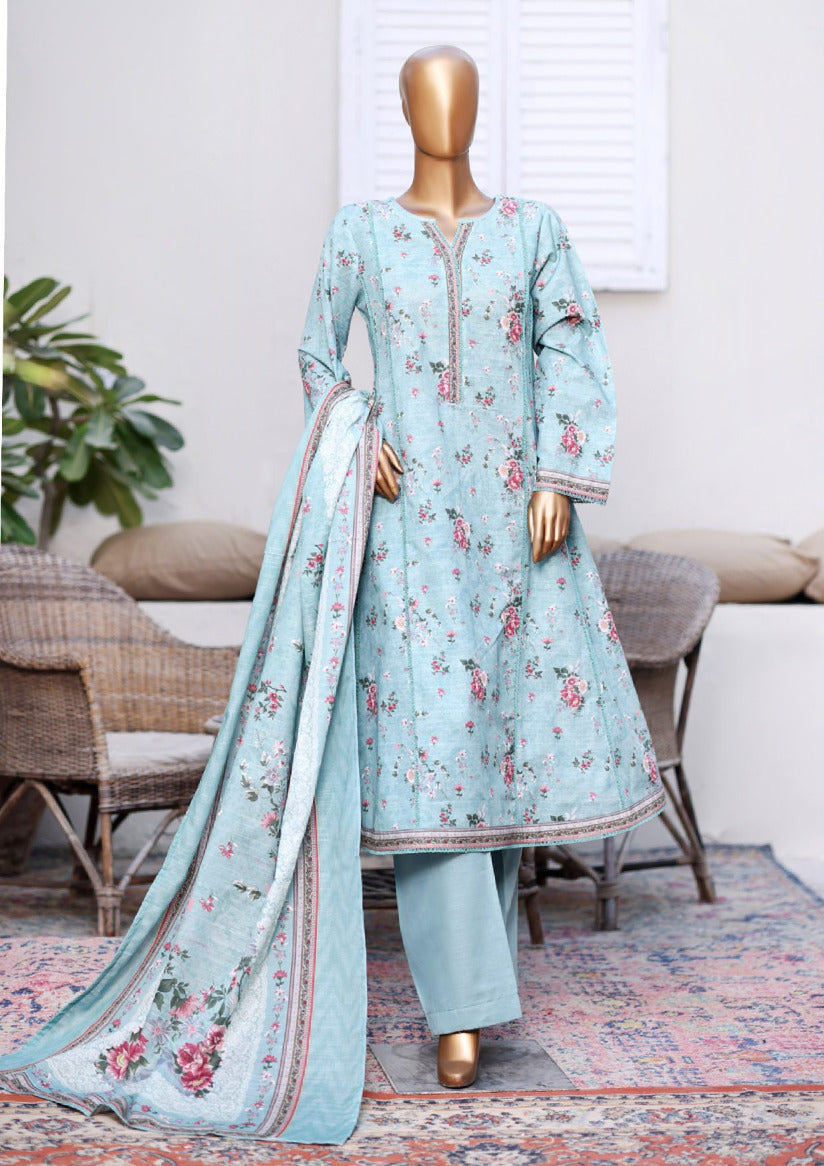 Bin Saeed | Stitched 3PC Printed Khaddar Frock Collection