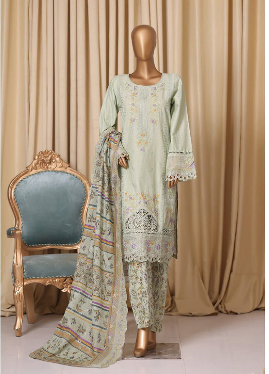 Bin Saeed | Stitched 3pc Luxury Embroidered Cotton Collection