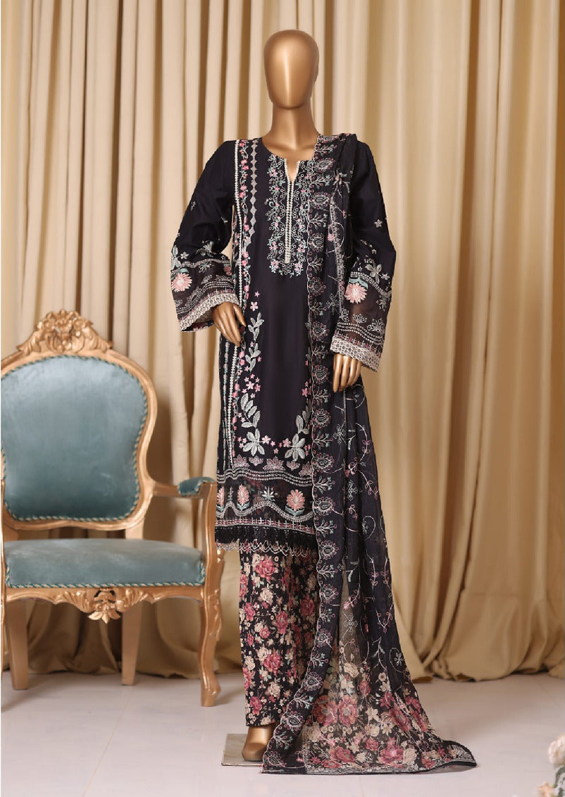 Bin Saeed | Stitched 3pc Luxury Embroidered Cotton Collection