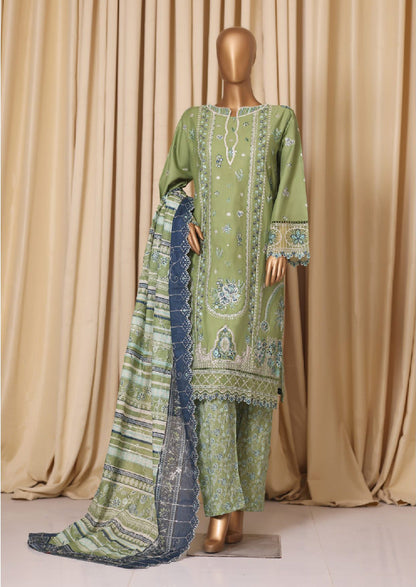 Bin Saeed | Stitched 3pc Luxury Embroidered Cotton Collection