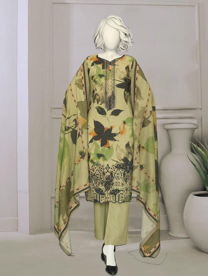 Bismil by ABC | Unstitched 3 Pc Embroidered Slub Collection