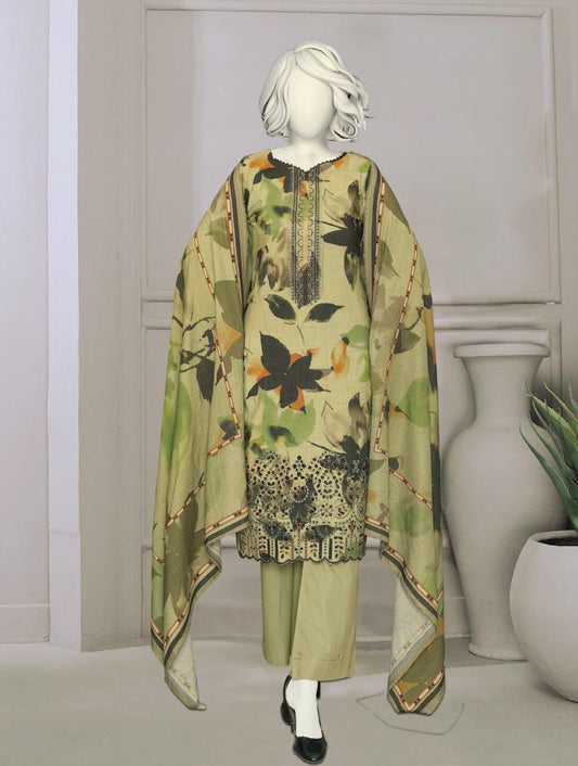 Bismil by ABC | Unstitched 3 Pc Embroidered Slub Collection