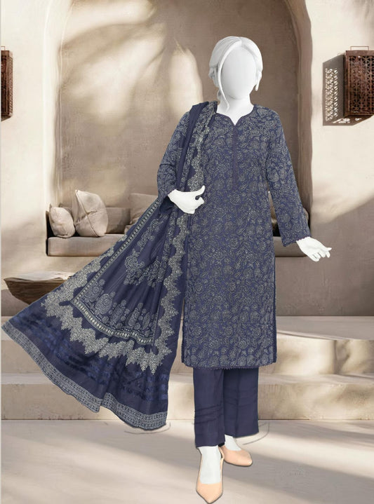 Mahnoor by ABC Fabric | Unstitch 3 Pc Winter Collection Vol 07