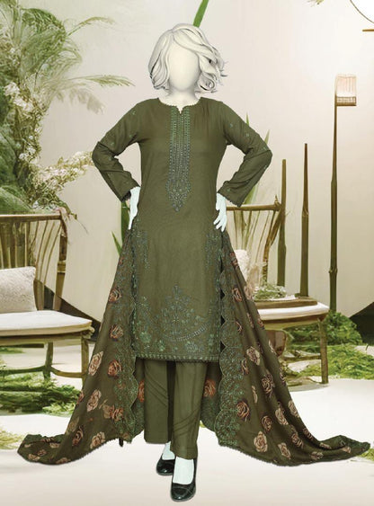 Zahay Naseeb by ABC Fabric | Unstitch 3 Pc  Embroidered Winter Zarri Collection