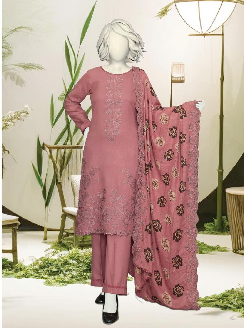 Zahay Naseeb by ABC Fabric | Unstitch 3 Pc  Embroidered Winter Zarri Collection