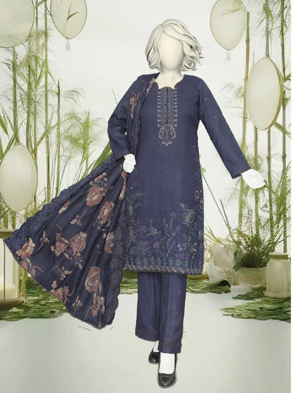 Zahay Naseeb by ABC Fabric | Unstitch 3 Pc  Embroidered Winter Zarri Collection