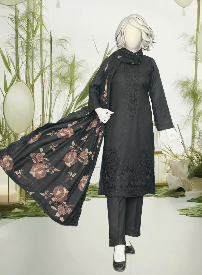 Zahay Naseeb by ABC Fabric | Unstitch 3 Pc  Embroidered Winter Zarri Collection