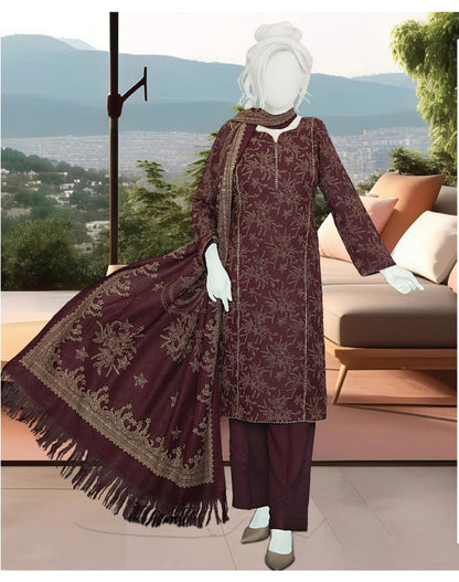 Kashmira by ABC Fabric | Unstitch 3 Pc Printed Winter Zarri Collection