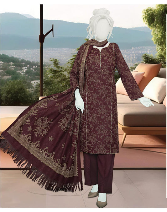 Kashmira by ABC Fabric | Unstitch 3 Pc Printed Winter Zarri Collection