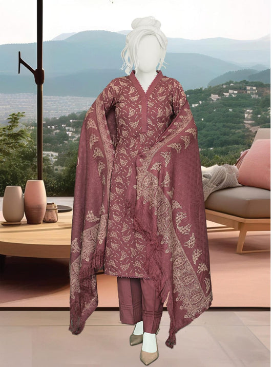 Kashmira by ABC Fabric | Unstitch 3 Pc Printed Winter Zarri Collection