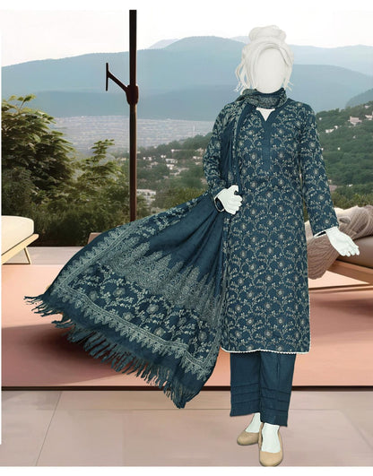 Kashmira by ABC Fabric | Unstitch 3 Pc Printed Winter Zarri Collection