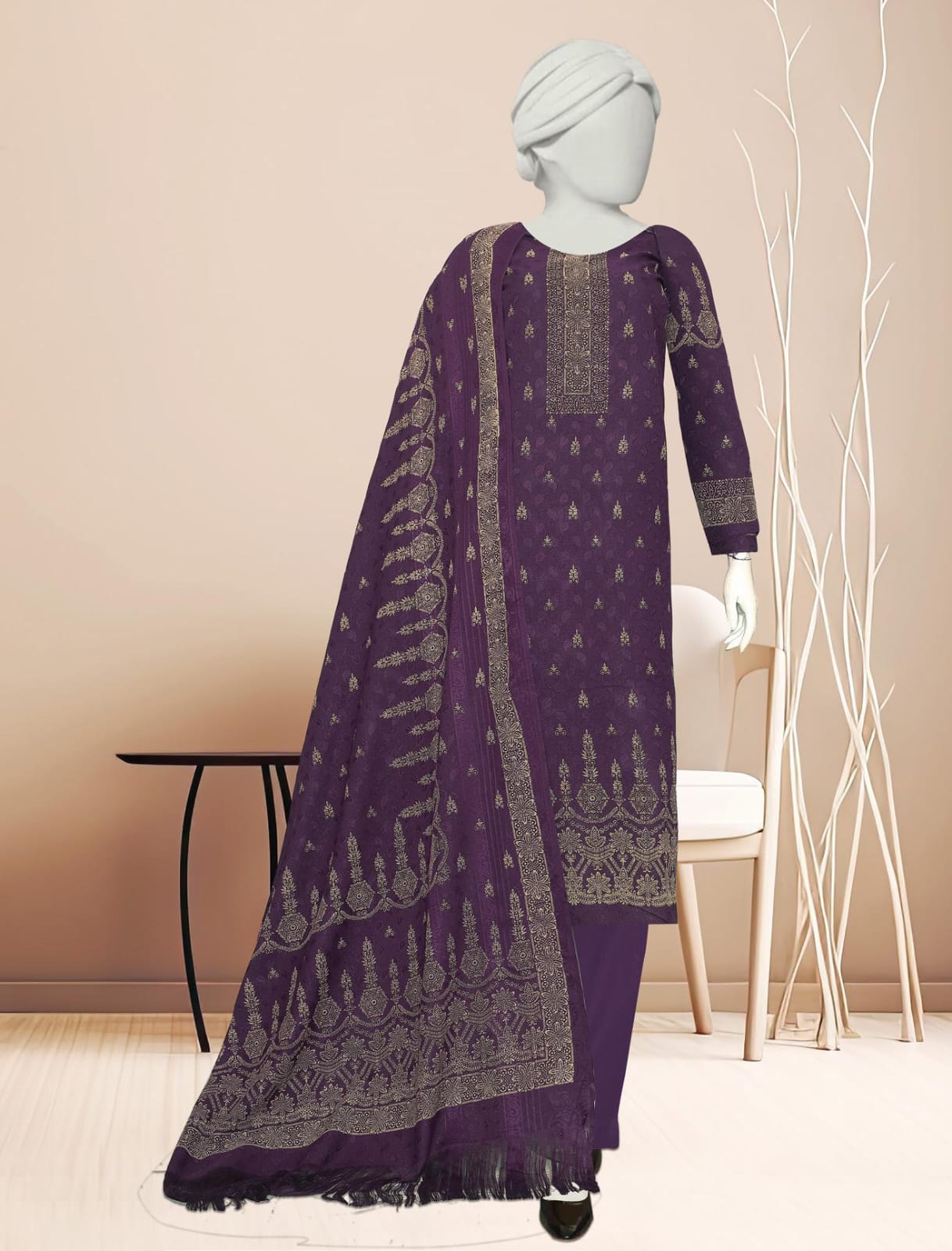 Kashmira by ABC Fabric | Printed Winter Zarri Collection Vol 09