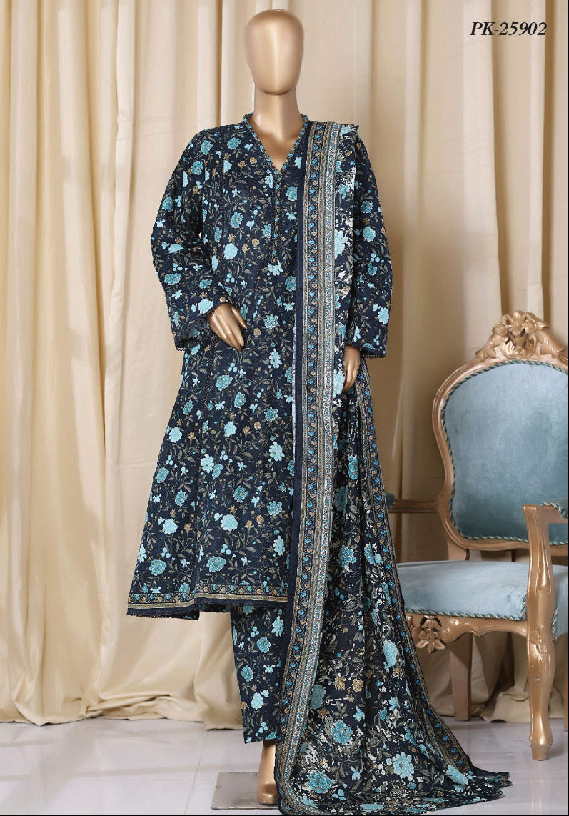 Bin Saeed | Stitched 3PC Printed Khaddar Frock Collection