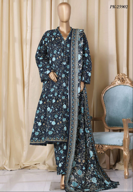 Bin Saeed | Stitched 3PC Printed Khaddar Frock Collection