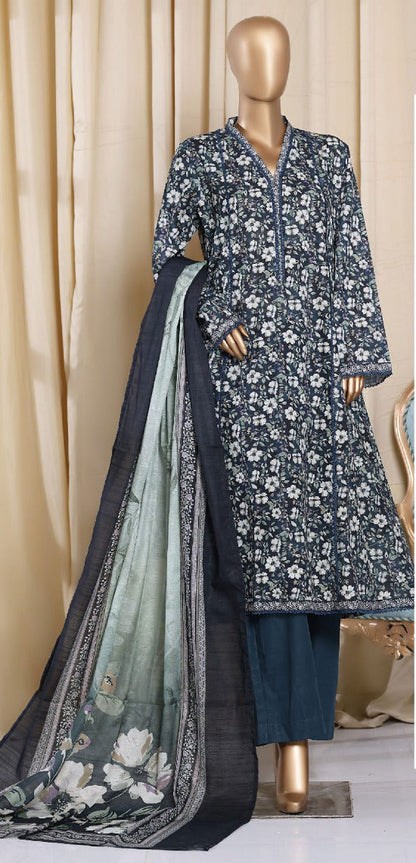 Bin Saeed | Stitched 3PC Printed Khaddar Frock Collection