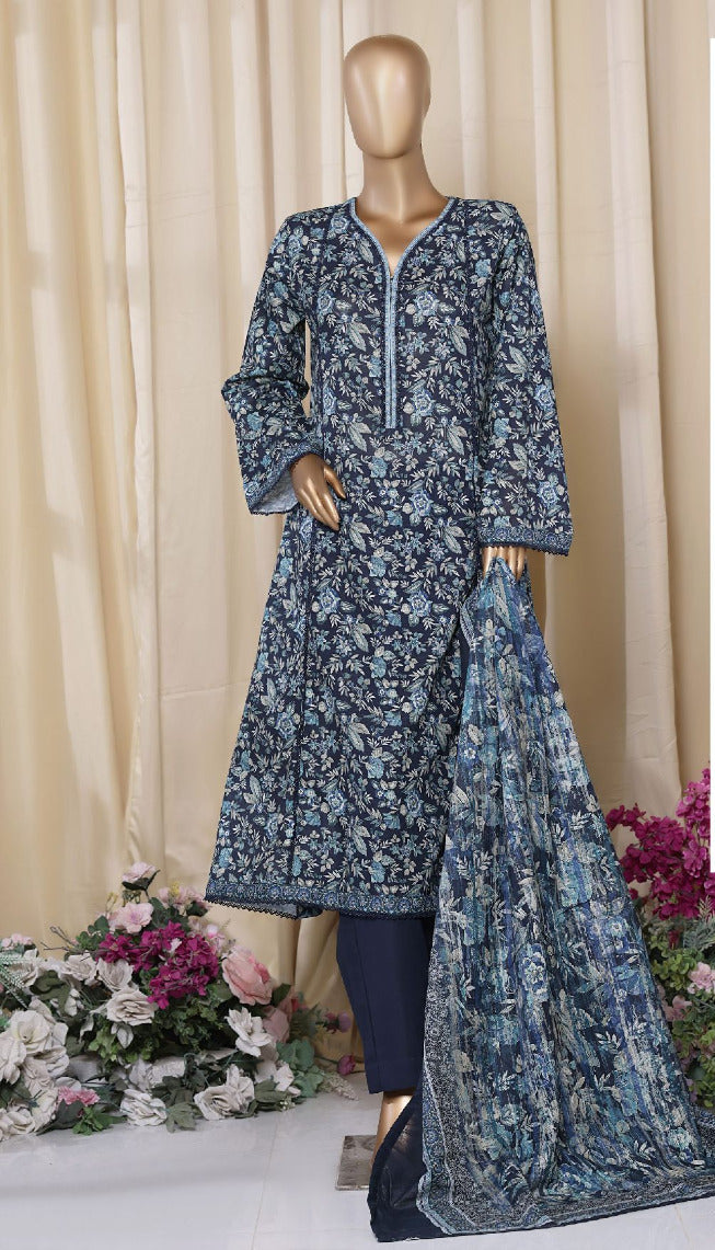 Bin Saeed | Stitched 3PC Printed Khaddar Frock Collection
