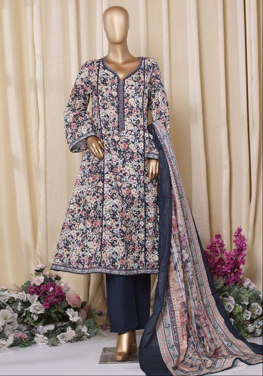 Bin Saeed | Stitched 3PC Printed Khaddar Frock Collection