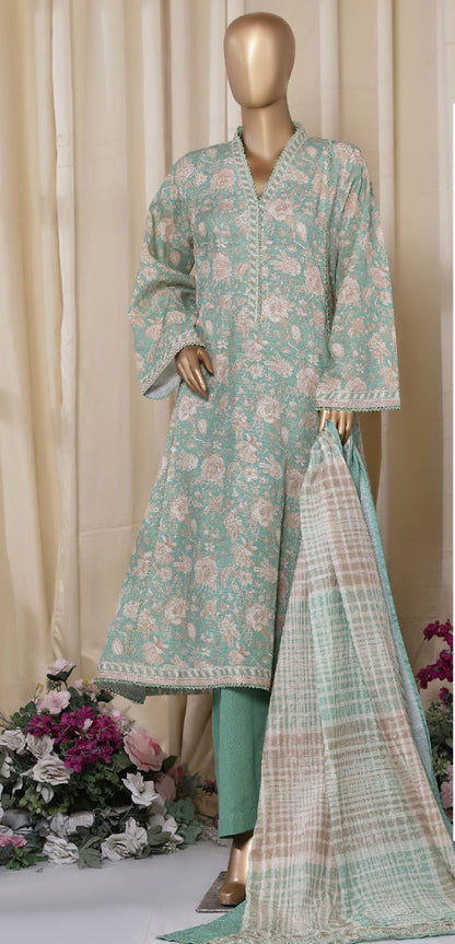 Bin Saeed | Stitched 3PC Printed Khaddar Frock Collection