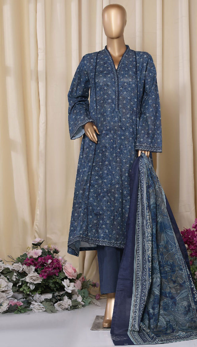 Bin Saeed | Stitched 3PC Printed Khaddar Frock Collection