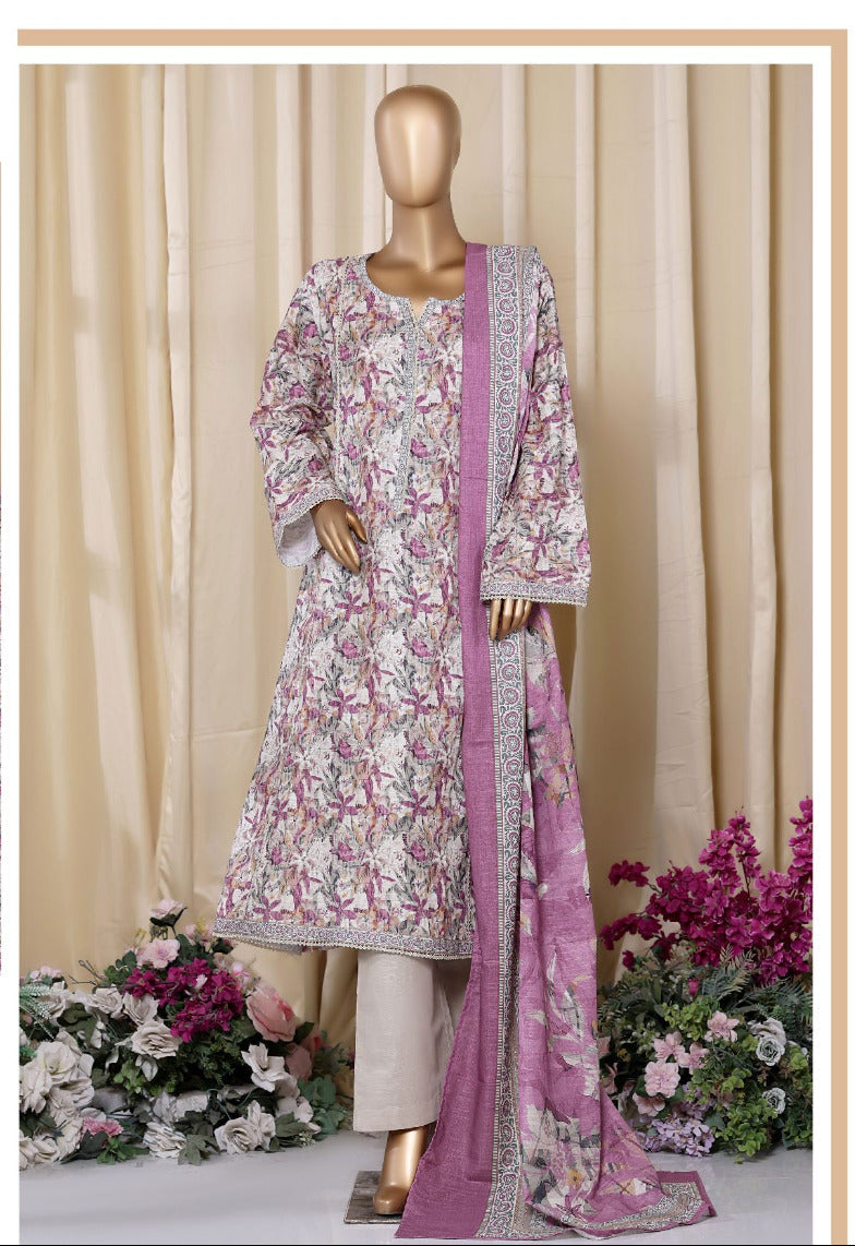 Bin Saeed | Stitched 3PC Printed Khaddar Frock Collection