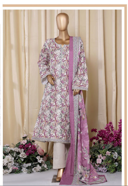 Bin Saeed | Stitched 3PC Printed Khaddar Frock Collection