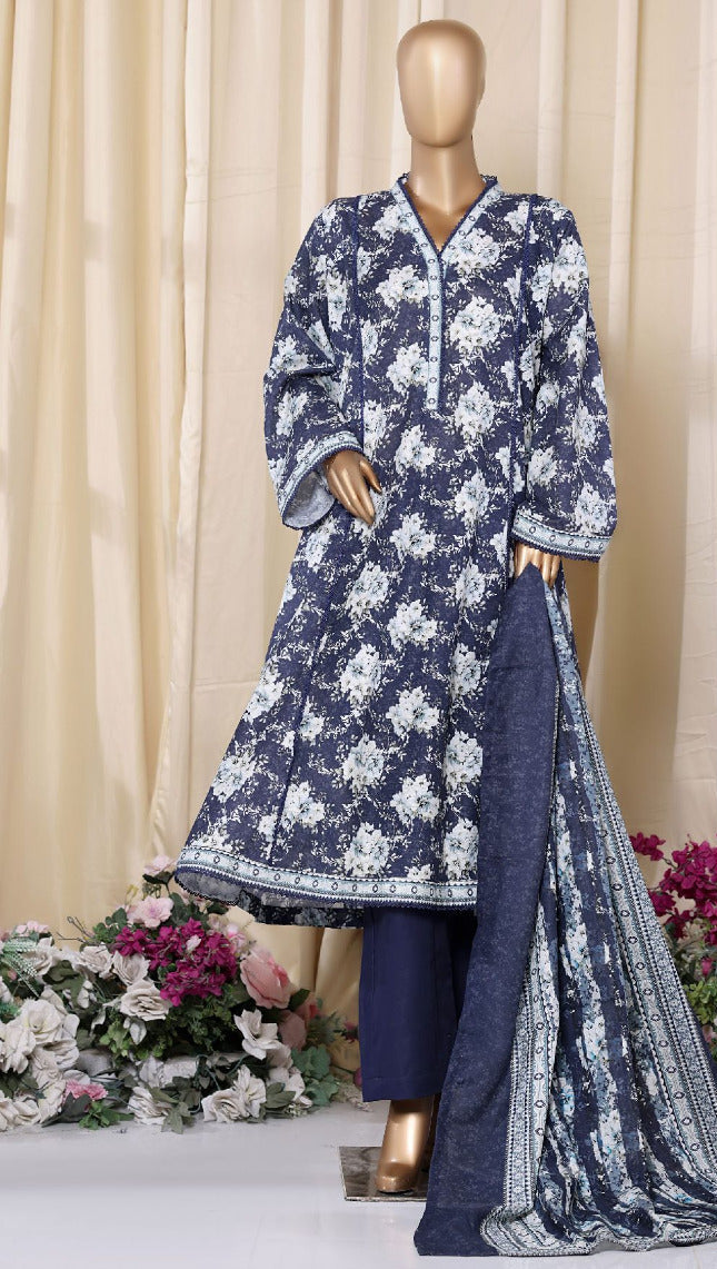 Bin Saeed | Stitched 3PC Printed Khaddar Frock Collection