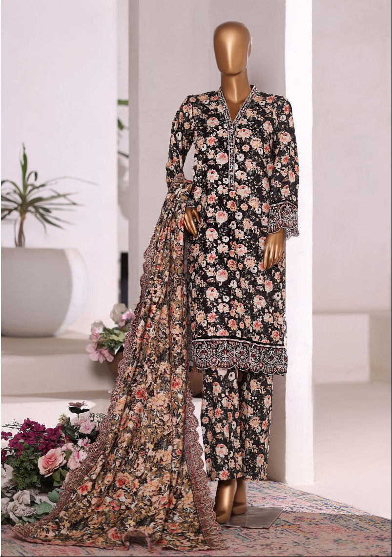 Bin Saeed | Stitched 3 Pc Embroidered Khaddar Collection