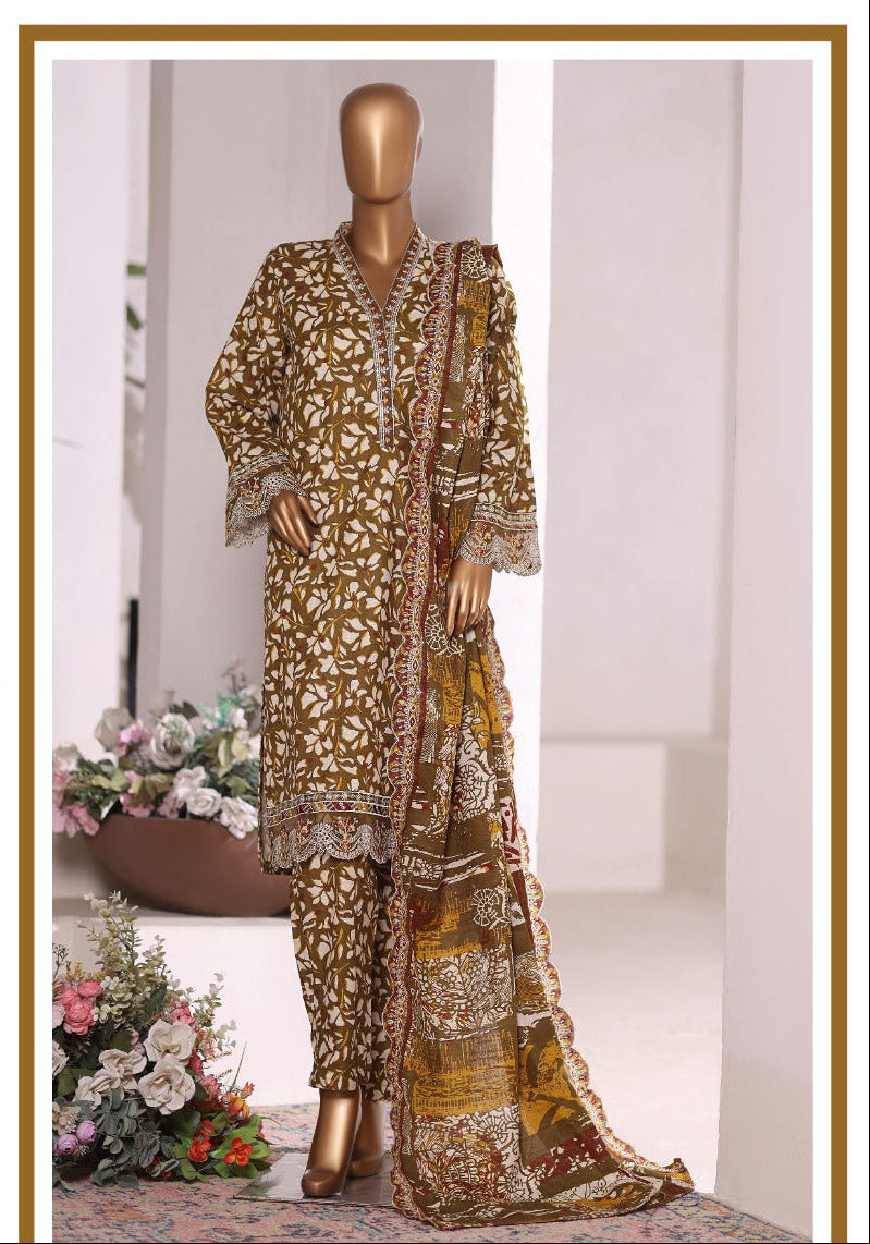 Bin Saeed | Stitched 3 Pc Embroidered Khaddar Collection