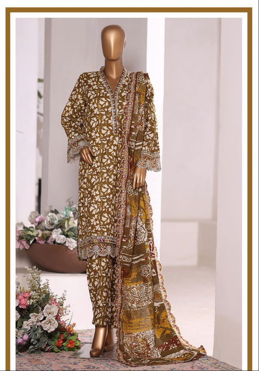 Bin Saeed | Stitched 3 Pc Embroidered Khaddar Collection