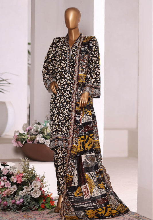 Bin Saeed | Stitched 3 Pc Embroidered Khaddar Collection