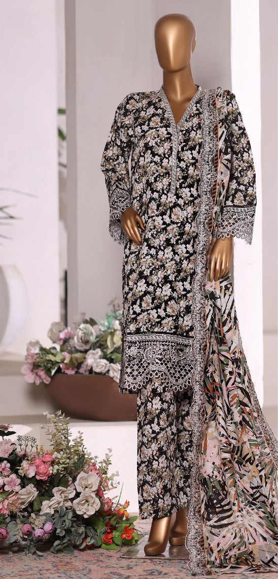 Bin Saeed | Stitched 3 Pc Embroidered Khaddar Collection
