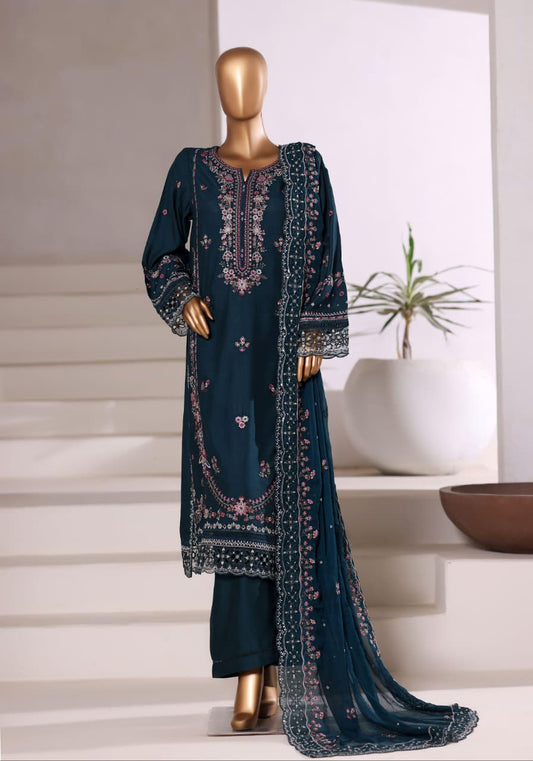 Sada Bahar | Stitched 3 Pc Embroidered Luxury Slub Viscose