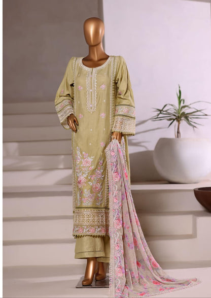 Sada Bahar | Stitched 3 Pc Embroidered Luxury Slub Viscose