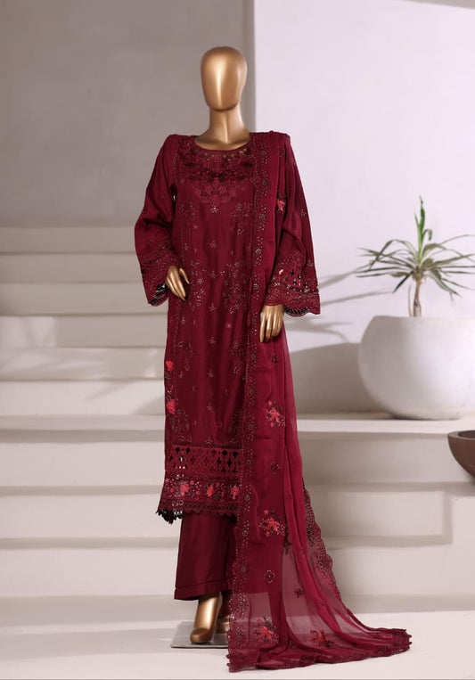 Sada Bahar | Stitched 3 Pc Embroidered Luxury Slub Viscose